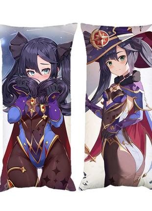 Подушка мона геншин удар двухсторонняя 30х50 см (pp0273)