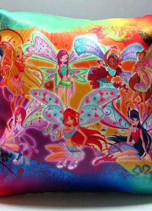 Подушка winx вінкс двостороння із знімною невеличкий 40 * 40 см (p0085)