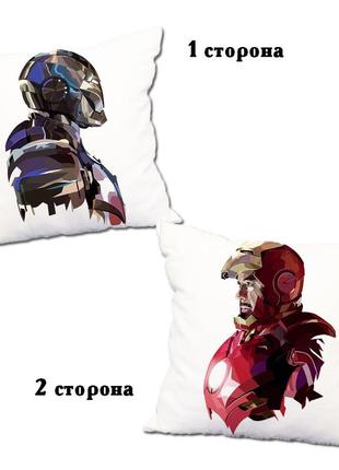 Подушка тони старк железный человека марвел мстители marvel 40*40 см p0647