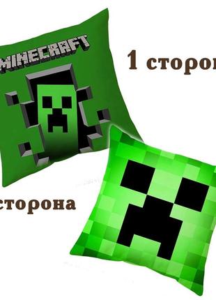 Подушка майнкрафт minecraft крипер 40*40 см (p0514)