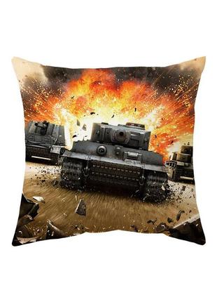 Подушка  мир танков world of tanks 40*40 см p06151 фото