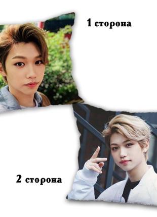 Подушка k-pop stray kids феликс двухсторонняя 40*40 см (p0076)