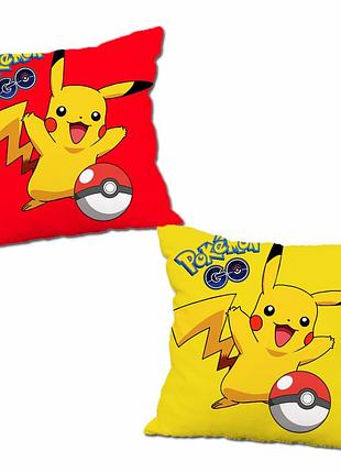 Подушка покемон пикачу pokemon двухсторонняя 40х40 см (p0552)
