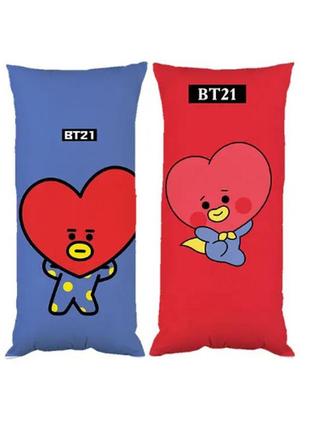 Подушка bts bt21 тата двухсторонняя 30*50 см (pp0159)