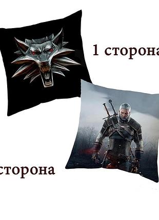 Подушка ведьмак the witcher 40*40 см двухсторонняя1 фото