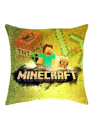 Подушка minecraft двухсторонняя 40*40 см (p0023)2 фото