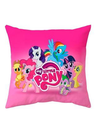 Подушка my little pony двухсторонняя 40*40 см (p0811)1 фото