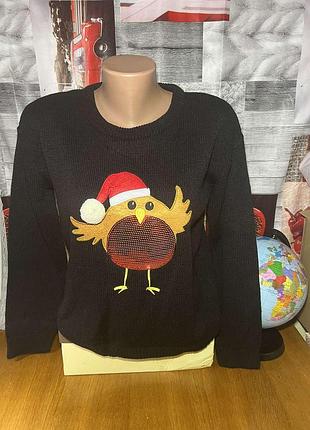 Стильний фірмовий новорічний светрик 42-44р
