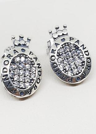 Сережки-пусеты серебряные "пандора" 2,9 г