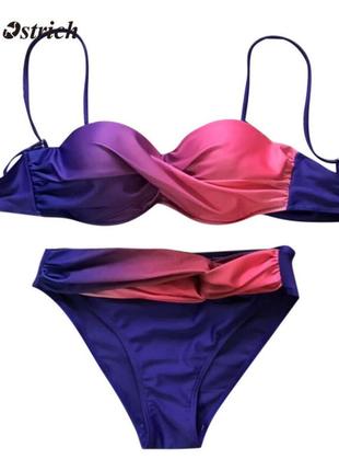 Раздельный купальник женский ishowtienda фиолетовый5 фото