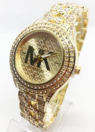 Часы женские наручные в стиле mісhаеl коrs (майкл корс), золотистые ( код: ibw655y2 )