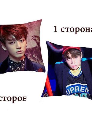 Подушка чон чонгук bts двухсторонняя 40х40 см (p0232)