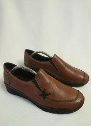 Женские туфли-слипоны rieker (сток, кожа, германия)1 фото