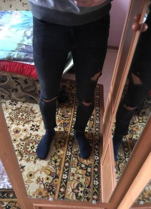 Черные мужские джинсы zara1 фото