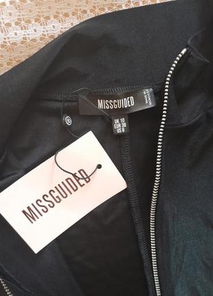 Стильний чорний комбінезон на блискавці missguided8 фото