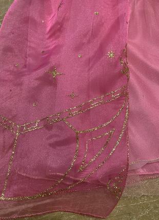 Атласное карнавальное платье карнавальный костюм disney принцессы авроры или рапунцель на 4-5 лет5 фото