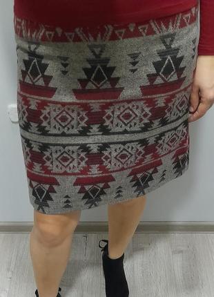 Костюм спідниця міді гольф водолазка