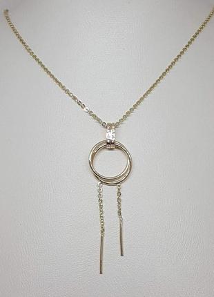 Золотое колье с фианитами. артикул 351517ж 45