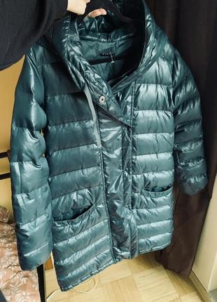 Пуховик пух перо куртка зимняя италия sisley (benetton)