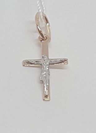 Золотий хрестик. розп'яття христа. 230146
