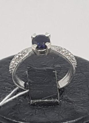 Серебряное кольцо анни с сапфиром. артикул 1685/9р-sph 162 фото