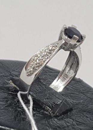 Серебряное кольцо анни с сапфиром. артикул 1685/9р-sph 163 фото