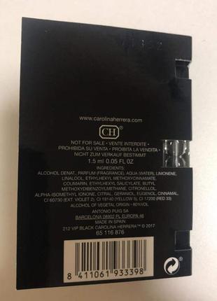 Carolina herrera 212 vip black nyc men кароліна херера віп. акція 1 +1=33 фото