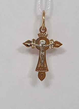 Золотой крестик. распятие христа. 230042