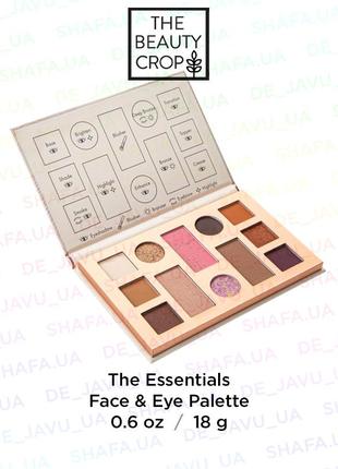 Палетка для макияжа beauty crop the essentials face & eye palette тени хайлайтер бронзер румяна