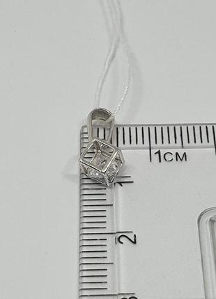 Золотая подвеска куб с фианитом. артикул 311657 б