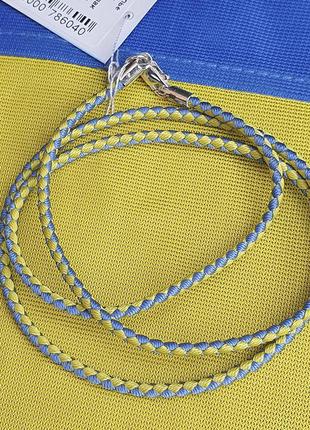 Шелковый шнурок желто голубой3 фото