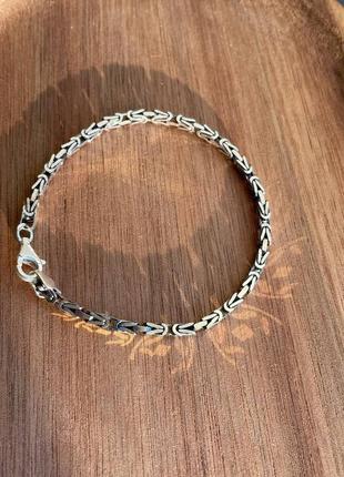 Срібний браслет незвичайного плетіння королівське, візантійське