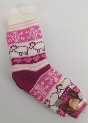Шкарпетки шерстяні на хутрі жіночі "haussocke".2 фото