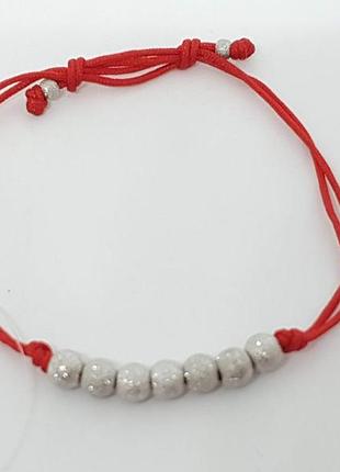 Браслет из текстиля с серебряными вставками.   90501237