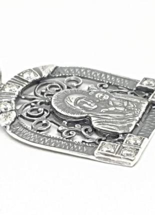 Серебряная ладанка-образ богородица. 3595
