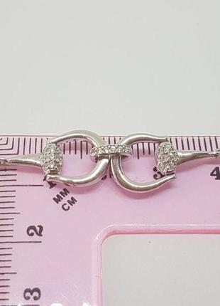 Срібний браслет горельєф з фіанітами.   4180р-cz 173 фото