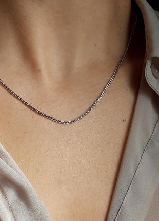 Ланцюг срібний колосок тонкий