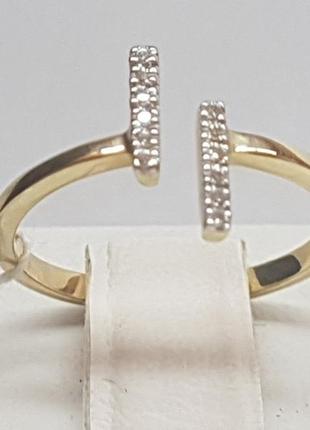Золотое кольцо с фианитами. артикул 700148-рр.евро