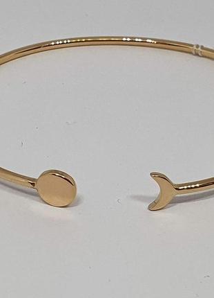 Золотой жесткий браслет . артикул бс619и