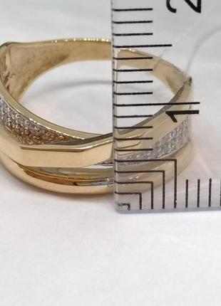 Золотое кольцо с фианитами. артикул кв1204и4 фото