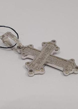 Серебряный крест распятие христа.   3525-рпл3 фото