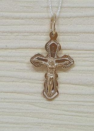 Золотий хрестик. розп'яття христа. артикул 117-а евр