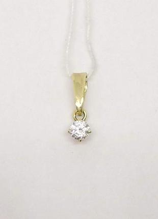 Золотая подвеска с фіанітом. артикул 440338ж