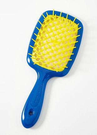 Розчіска janeke 1830 superbrush the original italian patent синя з жовтим