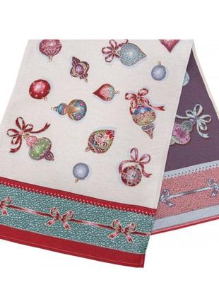 Новорічна гобеленова доріжка ранер скатертина