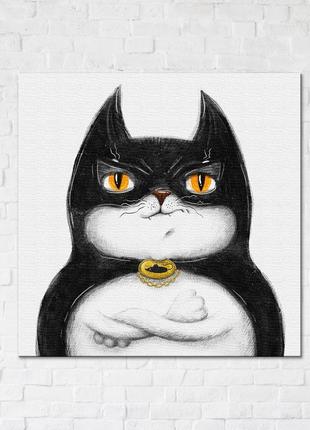 Постер "котик бетмен ©маріанна пащук" cn53116s 30×30 см