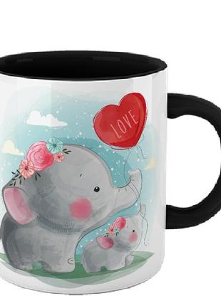 Чашка слони з кулькою love4 фото