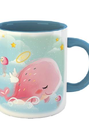 Чашка розовый кит
