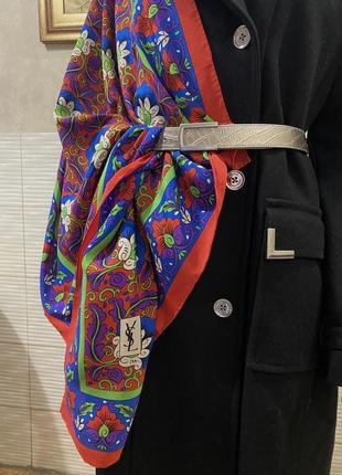 Вінтажна шовкова хустина yves sant laurent