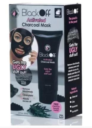 Чорна маска-плівка для обличчя black off activated black mask - пілінг обличчя tt1 фото